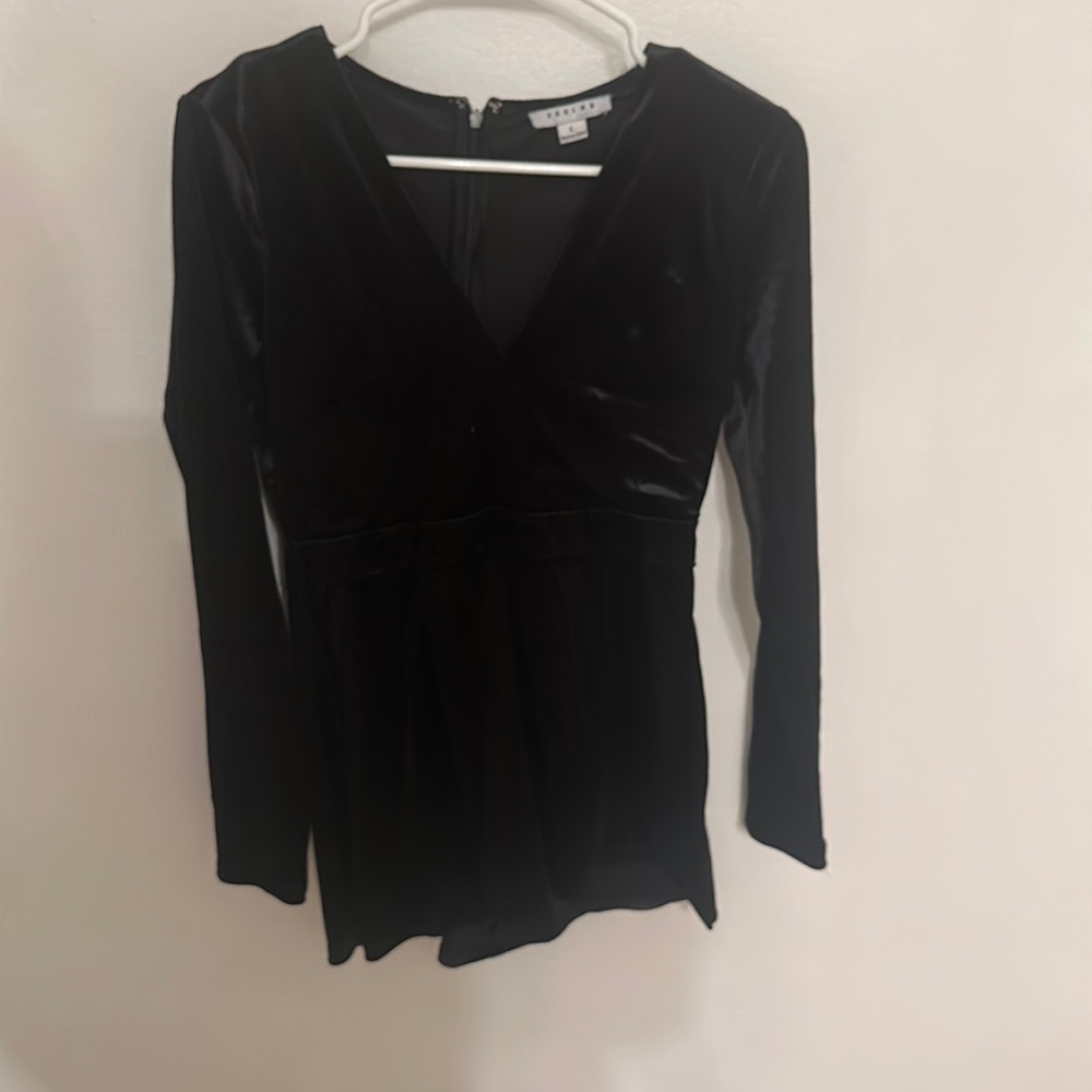 Black long sleeve romper